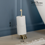 Gold Dinosaur Paper Towel Holder, 14"