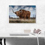 The Long Hair Bull Canvas