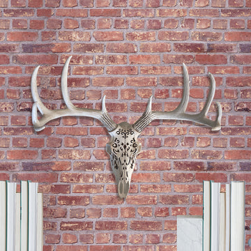 Carved Deer Skull, 21"