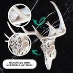 Carved Deer Skull, 21"