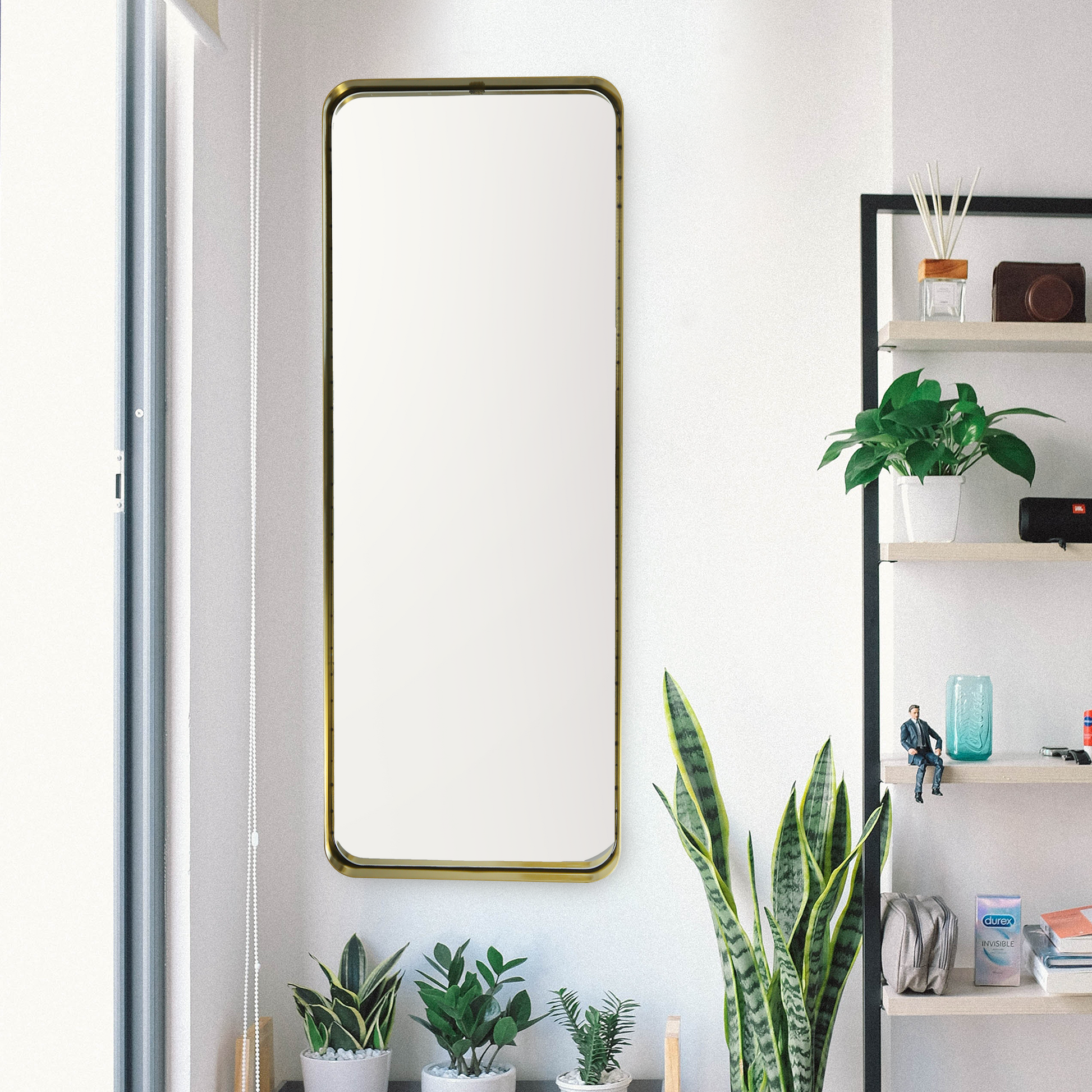Gold Rectangle Mirror, 18"x 48”