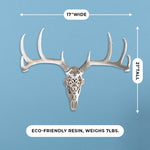 Carved Deer Skull, 21"