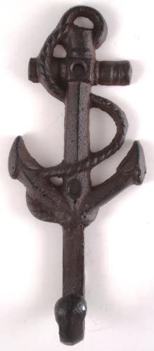 Set of 6 Nautical Cast Iron Wall Hooks