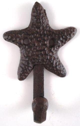 Set of 6 Nautical Cast Iron Wall Hooks