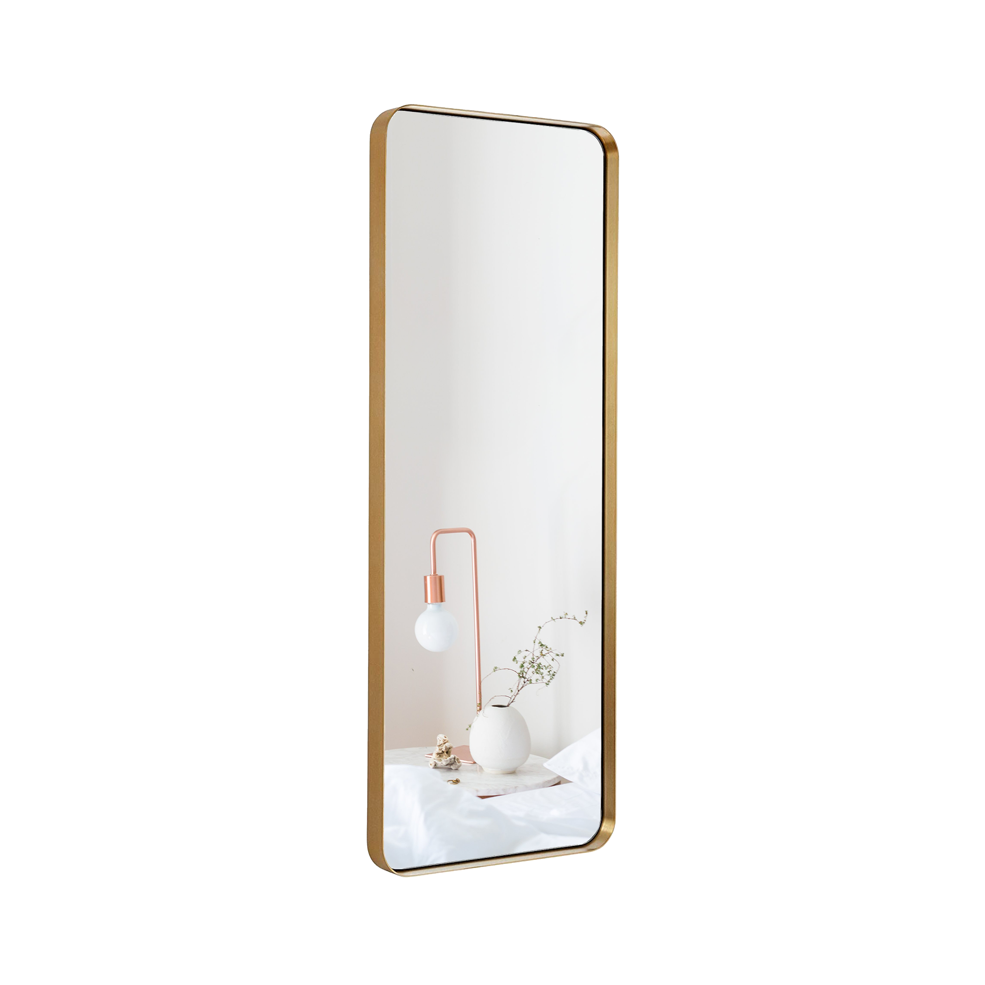 Gold Rectangle Mirror, 18"x 48”